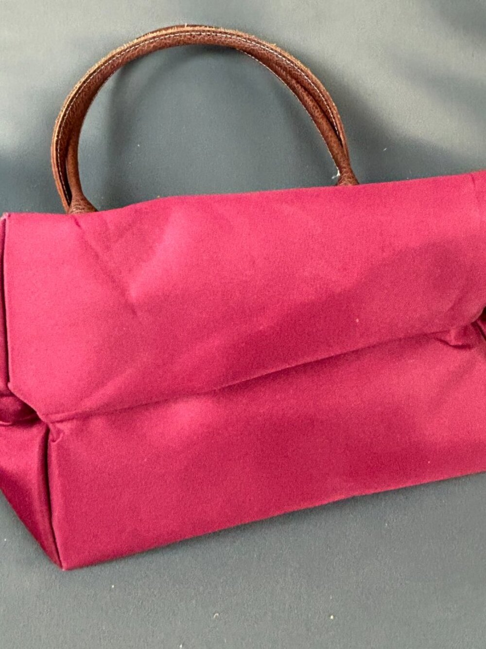 Longchamp le Pliage Small Red Nylon Shoulder Tote Bag - Picture 6 of 14